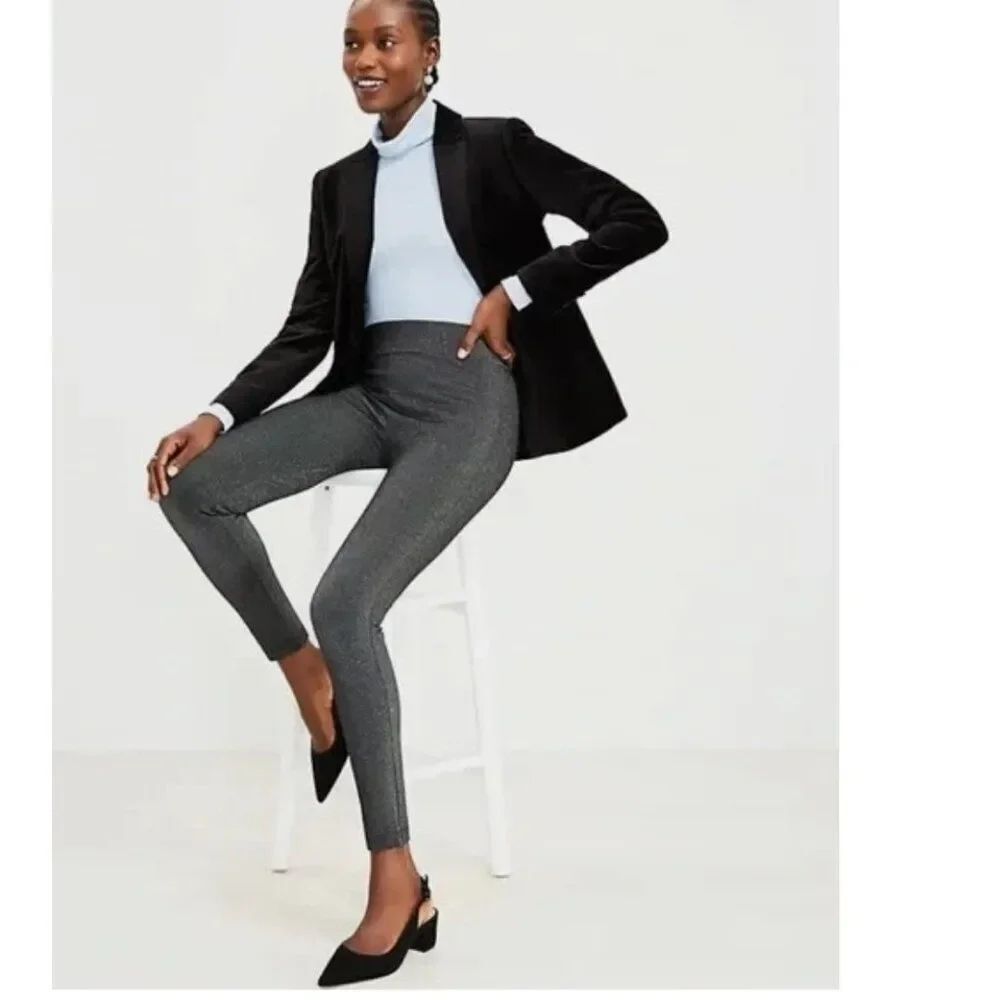 LOFT Shimmer Ponte Pants - Size S Petite - NWT